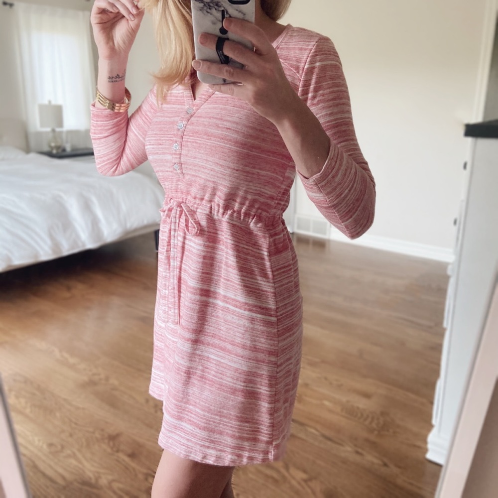 ANTHROPOLOGIE Saturday/Sunday Red Striped Dress